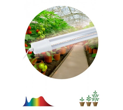 Светильник для растений, фитолампа светодиодная линейная  FITO-24W-Ra90-N полного спектра 24 Вт  Б0061422  ЭРА