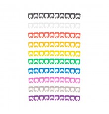 Кабельный маркер (клипса), Dу=4...6 мм, цифры 0-9, 10 цветов, блистер (MR-55)  12-6062  REXANT