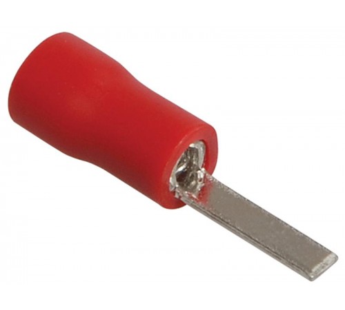 Наконечник плоский штыревой НпИш 0,5-1,5 красный (100шт)   UNL30-L21-A10  IEK