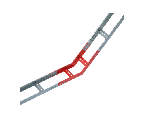 Угол лестничный вертикальный внутренний 45 град 100х100х1,5 мм  LNL45-100-100-1.5  КМ-профиль