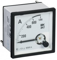 Амперметр Э47 600/5А кл. точн. 1,5 96х96мм  IPA20-6-0600-E  IEK