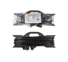 Удлинитель-шнур на рамке силовой народный ПВС 3500 Вт б/з, 10м, штепс. гнездо SQ1307-0321  TDM