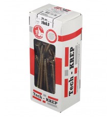 Саморезы универсальные 70х6,0 мм (75 шт) желтые - коробка с окном ( 0,608 кг)  102272  Tech-KREP