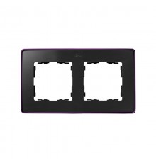 Simon 82 Рамка декоративная, 2 поста, Select, S82 Detail, графит-фиолетовый металлик  8201620-251  Simon