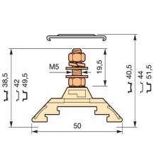 Клемма HD10/12.F5.1.V0 1шпилька  1SNA295395R2400  TE