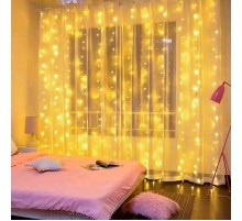 Гирлянда световая  Дождь/Занавес 3*2 м, ЕNIG - 320W  , 320  диодов, теплый белый, 8 режимов, 220V, IP20  Б0051872  ЭРА