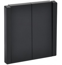 FORTE&PIANO Выключатель 2-клавишный перекрестный 10А FP109 черный  FP-V23-0-10-1-K02  IEK