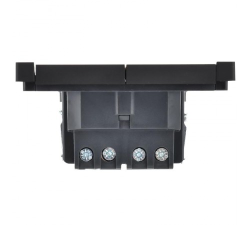 FORTE&PIANO Выключатель 2-клавишный перекрестный 10А FP109 черный  FP-V23-0-10-1-K02  IEK