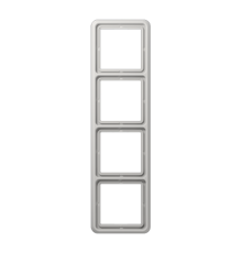 Рамка для вертикальной и горизонтальной установки, 4 поста; дюропласт; светло-серый; CD500  CD584LG  Jung