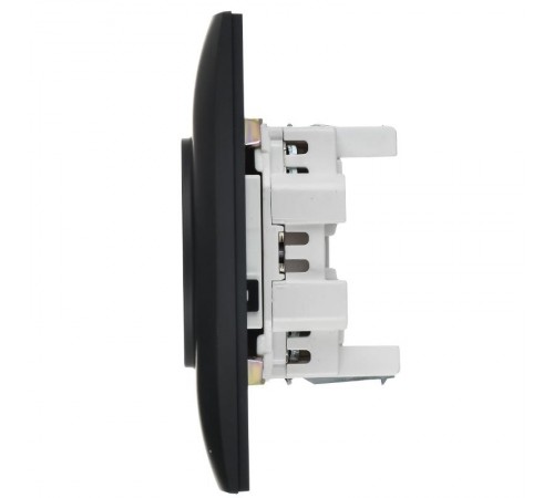 SKANDY Розетка 2-местная без з/к с з/ш 10А сб. SK-R09G графит  SK-R23-10-K53-F  IEK