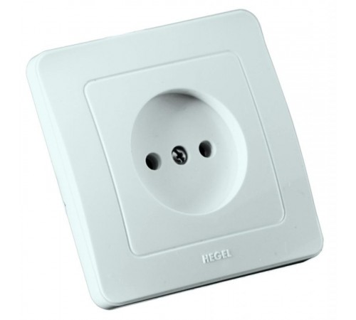 Розетка скрытой установки, одноместная, цвет белый  РС16-301  HEGEL