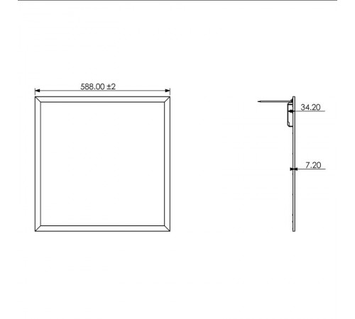 Светильник светодиодный ультратонкий SPL-540-W-40K-040 588x588x8 Грильято 40Вт 3420Лм 4000К БЕЛ б/дрвр  Б0048920  ЭРА