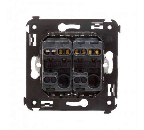 Кнопка двухклавишная в стену, "Avanti", "Черный квадрат"  4402154  DKC