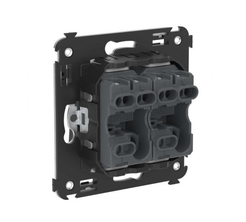 Кнопка двухклавишная в стену, "Avanti", "Черный квадрат"  4402154  DKC