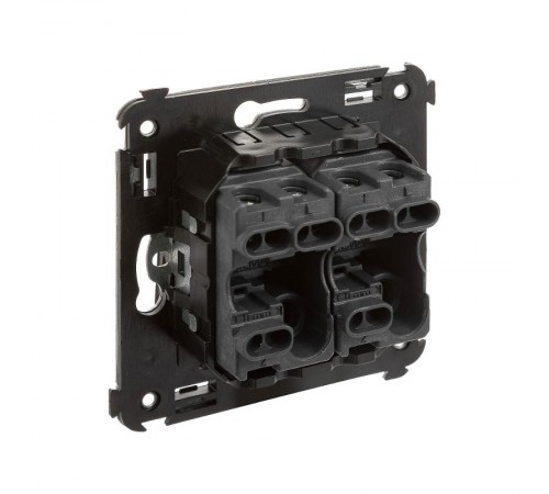 Кнопка двухклавишная в стену, "Avanti", "Черный квадрат"  4402154  DKC