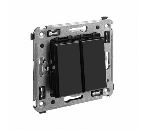 Кнопка двухклавишная в стену, "Avanti", "Черный квадрат"  4402154  DKC