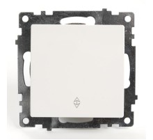 Переключатель 1-клавишный (механизм), 250В, 10А, серия Катрин, GLS10-7105-01, белый  39572  STEKKER