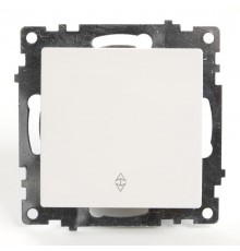 Переключатель 1-клавишный (механизм), 250В, 10А, серия Катрин, GLS10-7105-01, белый  39572  STEKKER