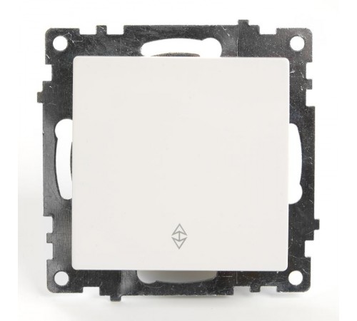 Переключатель 1-клавишный (механизм), 250В, 10А, серия Катрин, GLS10-7105-01, белый  39572  STEKKER