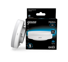 Лампа светодиодная GX53 8W 760lm 6500K LED 1/10/100  108008308  Gauss