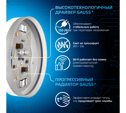 Лампа светодиодная GX53 8W 760lm 6500K LED 1/10/100  108008308  Gauss