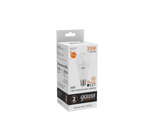 Лампа светодиодная LED Elementary A67 35W E27 2670lm 3000K  70215  Gauss