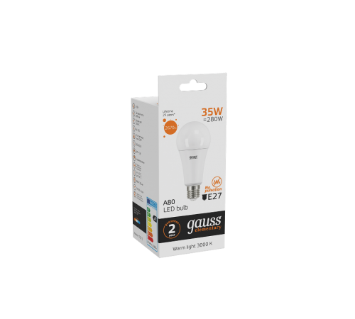 Лампа светодиодная LED Elementary A67 35W E27 2670lm 3000K  70215  Gauss
