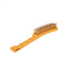Щетка по металлу с пластиковой ручкой, 5 рядов, 260мм  KR-91-1256  Kranz