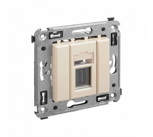 USB 3.0 розетка одинарная в стену, тип А-А, "Avanti", "Ванильная дымка"  4405303  DKC