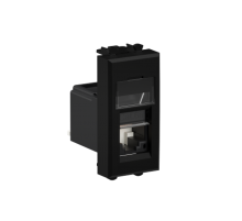 Компьютерная розетка RJ-45 модульная, кат.6А, "Avanti", "Черный матовый", 1 модуль  4412371  DKC