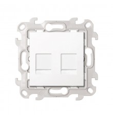 Розетка информационная белый 2xRJ45 Cat.6 UTP Simon 24 Harmonie  2410600-030  Simon