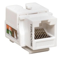 Модуль Keystone TERACOM PRO Cat.5E RJ-45 неэкранированный 110 IDC 90 градусов белый  TRP-KSTN-90D-5EUTP-WH  EKF