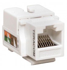 Модуль Keystone TERACOM PRO Cat.5E RJ-45 неэкранированный 110 IDC 90 градусов белый  TRP-KSTN-90D-5EUTP-WH  EKF