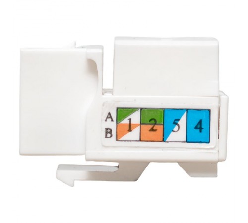Модуль Keystone TERACOM PRO Cat.5E RJ-45 неэкранированный 110 IDC 90 градусов белый  TRP-KSTN-90D-5EUTP-WH  EKF