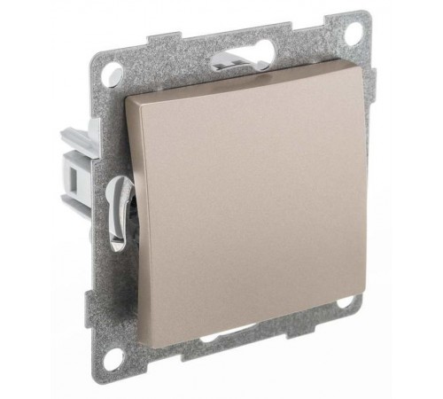 Bravo Переключатель (проходной) 1кл., СУ , 10А, 250В, шампань  С10В4-027  GUSI Electric