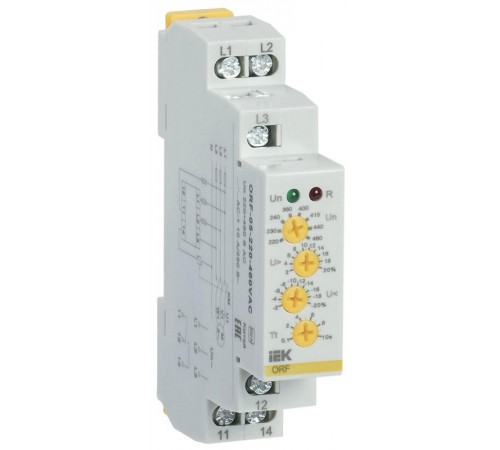 Реле фаз ORF 05. 3ф 220-460 В AC  ORF-05-220-460VAC  IEK
