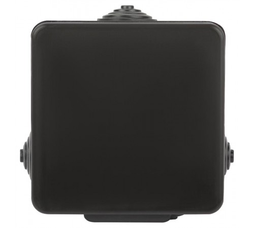 Распаячная коробка  KOR-80-80-50-7g-B открытой установки КОР 80х80х50мм черная с гермовводами 7 входов IP54 KOR-80-80-50-7g-B  Б0061782  ЭРА