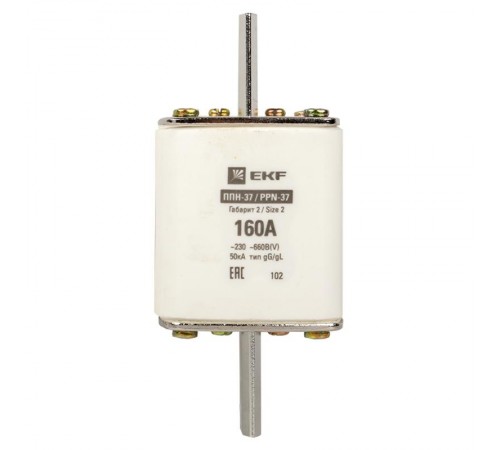 Плавкая вставка ППН-37 400/160А габарит 2  fus-37/400/160  EKF