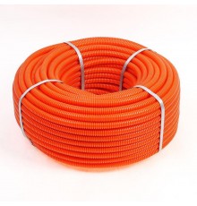 Труба гофрированная из ПНД с зондом  40 мм, оранжевая (15 м/уп.)  28-0040-5  Rexant