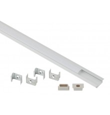 Комплект с врезным анодированным профилем с фланцем CAB251 2206 21х6мм, 2м  Б0039464  ЭРА