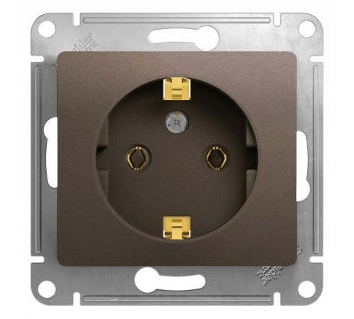 Glossa Шоколад Розетка с заземлением, 16А  GSL000843  SE