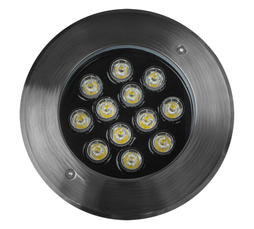 Светильник светодиодный архитектурный ДВУ PGR R180 12w 4000K 30° Сhrome грунтовый встраиваемый IP67  5006560A  Jazzway