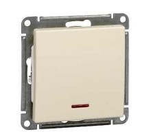 W59 Слоновая кость Выключатель 1-клавишный с подсветкой 10АХ  VS110-153-2-86  SE