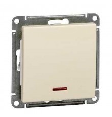 W59 Слоновая кость Выключатель 1-клавишный с подсветкой 10АХ  VS110-153-2-86  SE
