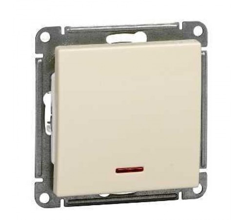 W59 Слоновая кость Выключатель 1-клавишный с подсветкой 10АХ  VS110-153-2-86  SE