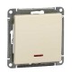 W59 Слоновая кость Выключатель 1-клавишный с подсветкой 10АХ  VS110-153-2-86  SE