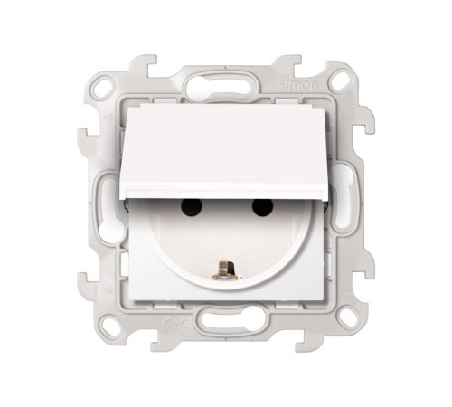 Simon 24 Белый Розетка 2К+З Schuko IP44  2450448-030  Simon