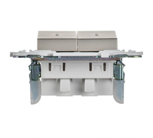 SKANDY Выключатель 2-клавишный с индикацией 10А SK-V09Sh шампань  SK-V20-1-10-K37  IEK