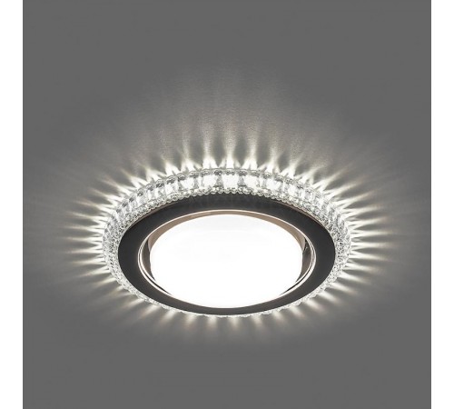 Светильник встраиваемый с белой LED подсветкой CD4036 потолочный GX53 без лампы, прозрачный, хром  40503  Feron