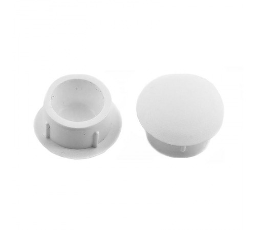 Заглушка декоративная 12 мм белая (30 шт) - пакет   108877  Tech-KREP